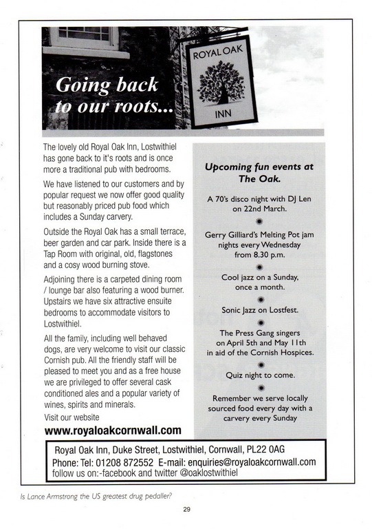 10th (2013) Lostwithiel Charity Beer Festival Programme